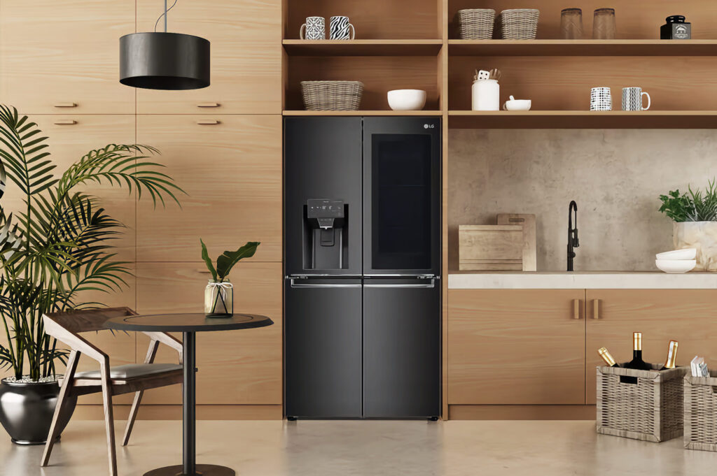 LG refrigerator in modern kitchen